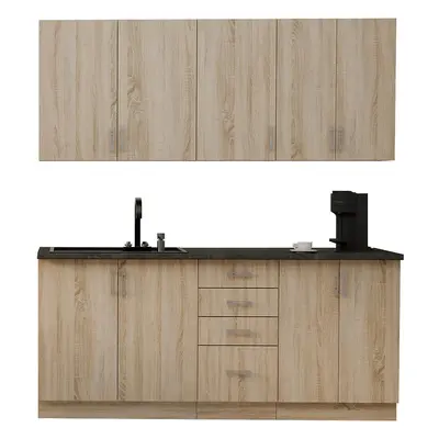 Kuchyňská linka Sara sonoma 180cm bez pracovní desky