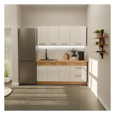 Kuchyňská linka Vigo bílá lesk 180 cm bez pracovní desky