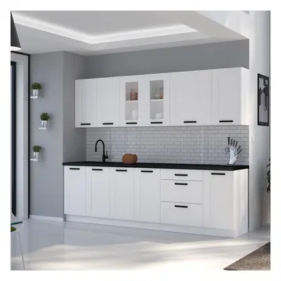 Kuchyňská linka Luna bílá mat/bílá 260 bez pracovní desky