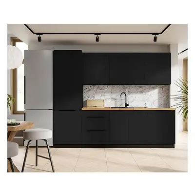 Kuchyňská linka Siena matná černá 260 bez pracovní desky