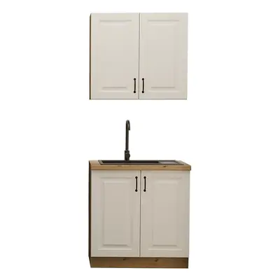 Kuchyňská linka Stilo bílá/artisan 80cm bez pracovní desky