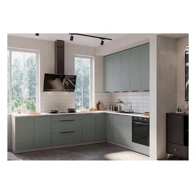 Kuchyňská linka Aria SA/WH 260x230 cm bez kuchyňské desky