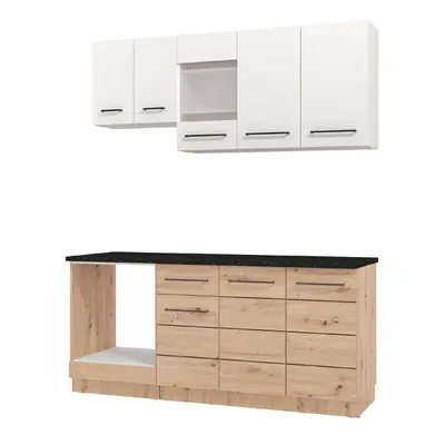 Kuchyňská linka danya-bílá, dub - bez pracovní desky