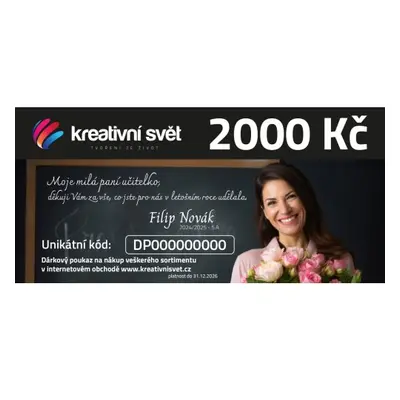 Dárkové poukazy Dárek pro paní učitelku - poukaz na 2000 Kč