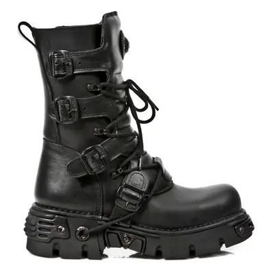 boty kožené dámské - ITALI NEGRO OXIDO - NEW ROCK - M.373-S18