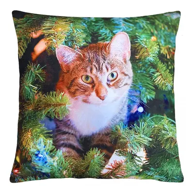 Vánoční polštář XMAS CAT II. 40x40 cm Mybesthome Varianta: Povlak na polštář s výplní, 40x40 cm