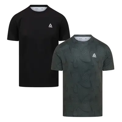 Reebok Pánské triko, 2 kusy (černá/khaki, M)
