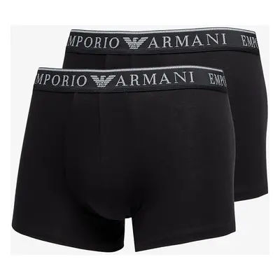 Boxerky EA7 Emporio Armani Men's Knit Trunk 2-Pack Nero/ Nero