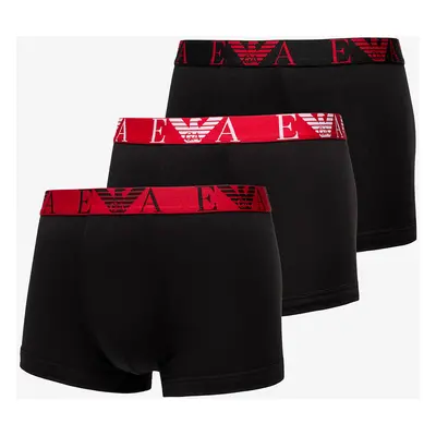 Boxerky EA7 Emporio Armani Men's Knit 3-Pack Tr Nero/ Nero/ Nero