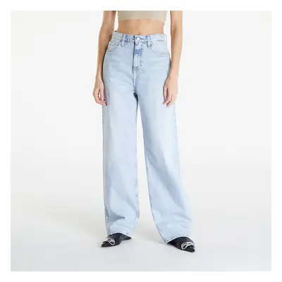 Kalhoty Calvin Klein Jeans High Rise Relaxed Denim Light