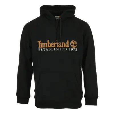 Timberland  Logo Brush Back Hoodie  Černá