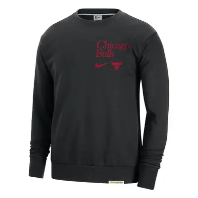 Nike Dri-FIT NBA Chicago Bulls Standard Issue Crewneck - Pánské - Mikina Nike - Černé - FD8649-0