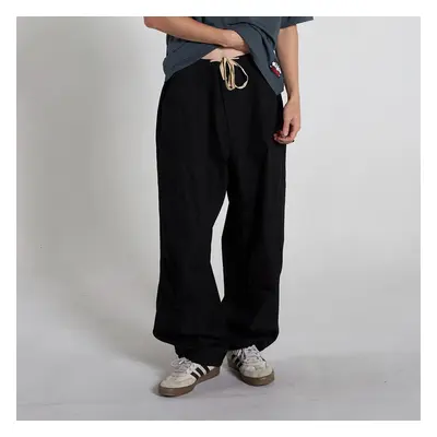 Pleasures Wander Wide Leg Pants Black - Pánské - Kalhoty Pleasures - Černé - P24SU039-BLACK