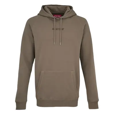 Mikina CCM Core Pullover Hoodie SR, hnědá, Senior