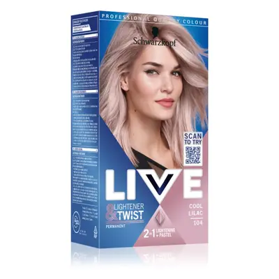 Schwarzkopf LIVE Lightener & Twist zesvětlovač a barva na vlasy odstín Fialová růžovozlatá