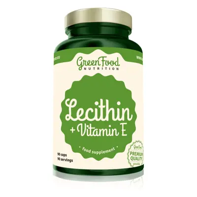 GreenFood Nutrition Lecithin + Vitamin E kapsle pro normální činnost nervové soustavy