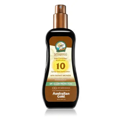 Australian Gold Spray Gel Sunscreen With Instant Bronzer ochranný sprej na opalování s bronzerem