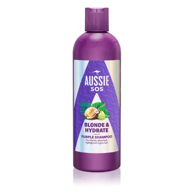 Aussie SOS Blonde Hydrate fialový tónovací šampon pro blond vlasy