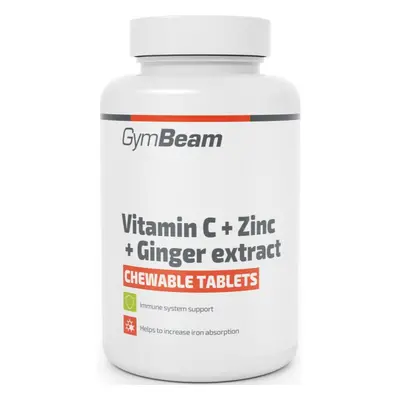 GymBeam Vitamin C + Zinc + Ginger Extract cucavé tablety pro podporu imunitního systému, krásné 