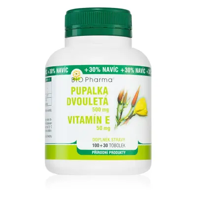 Bio Pharma Pupalka dvouletá + vitamin E tobolky na podporu hormonální rovnováhy