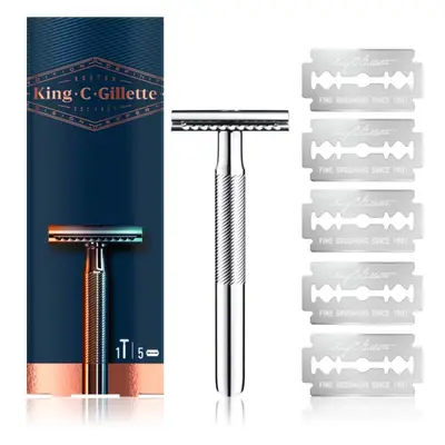 Gillette King C. Double Edge holicí strojek + náhradní břity