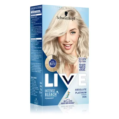 Schwarzkopf LIVE Intense Bleach odbarvovač na vlasy 00A Absolutní platinová