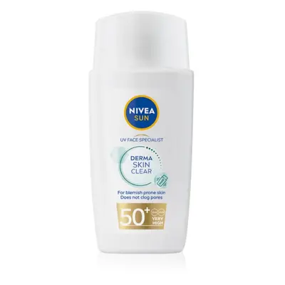 NIVEA SUN Derma Skin Clear pleťový krém na opalování pro pleť s nedokonalostmi SPF 50+