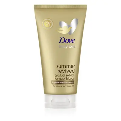 Dove Summer Revived samoopalovací mléko na obličej a tělo odstín Medium to Dark