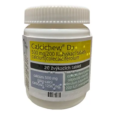 Calcichew D3 mg/200 IU žvýkacích tablet