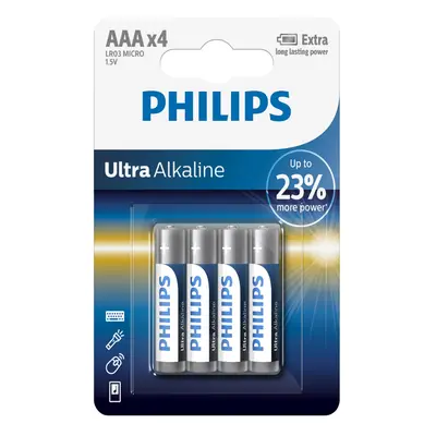 Philips Ultra Alkaline AAA LR03E4B/10 baterie ks