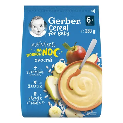 Gerber Cereal Mléčná kaše na dobrou noc ovocná 6m+ g