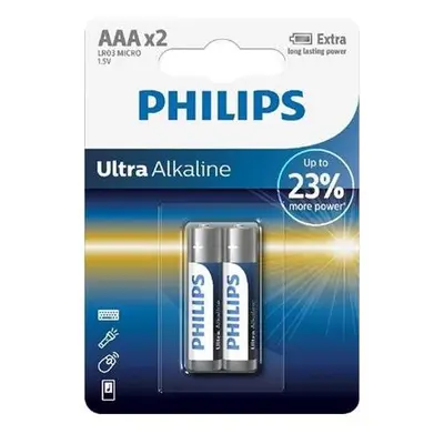 Philips Baterie Ultra Alkaline AAA LR03E2B/10 ks