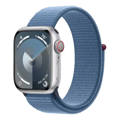 Apple Watch S9 Cellular mm sport loop smart hodinky Silver/Winter Blue