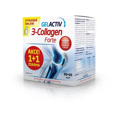 Gelactiv 3-Collagen Forte 60+60 kapslí