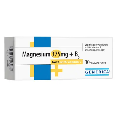 Generica Magnesium mg + B6 forte + vitamin C šumivých tablet