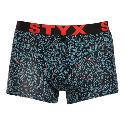 Styx Pánské boxerky art sportovní guma doodle (G1256/2)