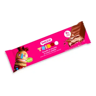 Smileat BIO celozrnná oplatka s kakaovou náplní v čokoládové polevě g