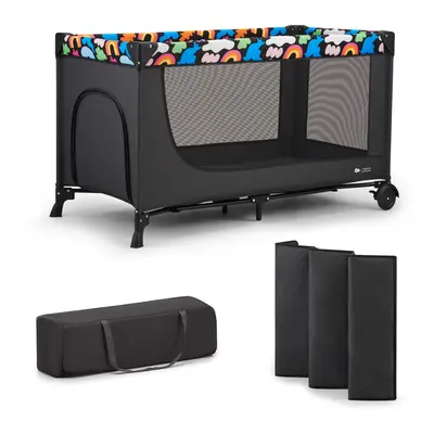 Kinderkraft Dětská cestovní postýlka Joy II. Happy Shapes