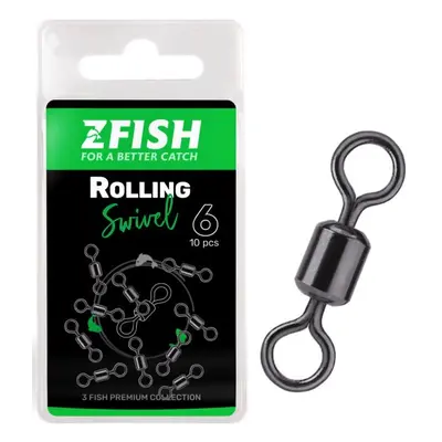 Zfish obratlík rolling swivel 10 ks - velikost 16 nosnost 15 kg