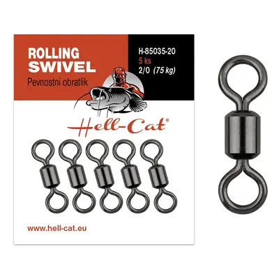 Hell-cat obratlík pevnostní power rolling swivel 5 ks - velikost 2/0 nosnost 75 kg