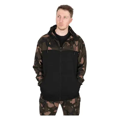 Fox mikina lw black camo split zip hoody - s