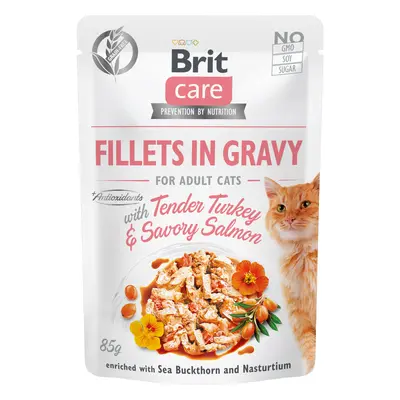 Brit Care Fillets in Gravy with Tender Turkey/Savory Salmon - 85g