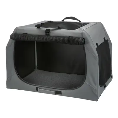 Trixie Skládací Cestovní Box Easy Šedý - S/M: 71x49x51cm