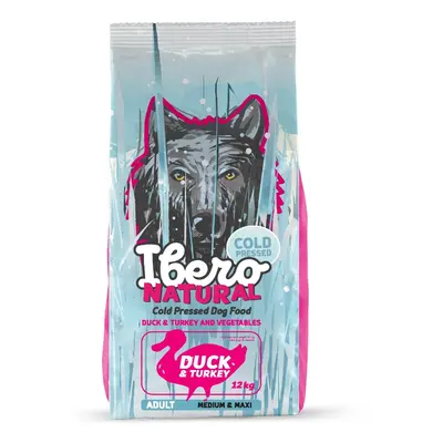 Ibero Cold Press Dog Adult Medium/Large Duck&Turkey - 12kg + 3kg GRATIS