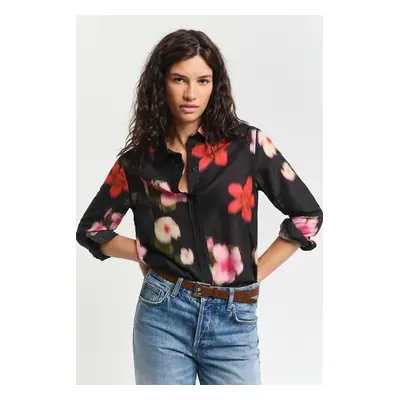 KOŠILE GANT REG FLORAL CTN SILK SHIRT BLACK