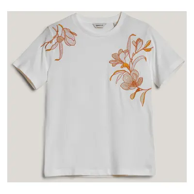 TRIČKO GANT REG MAGNOLIA EMBROIDERY SS T-SHIRT DOVE BLUE