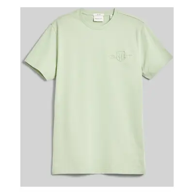 TRIČKO GANT SLIM TONAL SHIELD PIQUE SS TSHIRT MILKY MATCHA