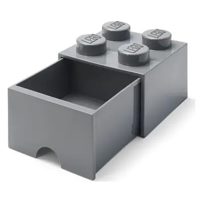 LEGO® úložný box s šuplíkem - Tmavě šedá