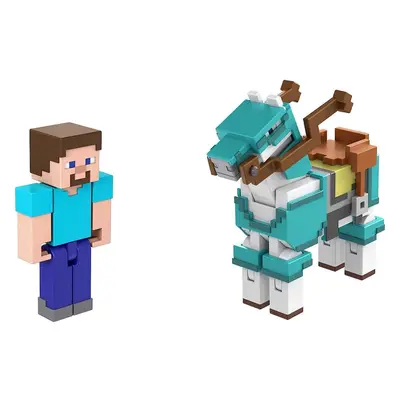 Mattel Minecraft cm figurka dvojbalení Steve and Armored Horse