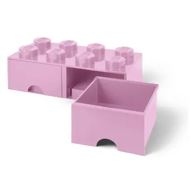 LEGO® Úložný box s šuplíky - světle růžová